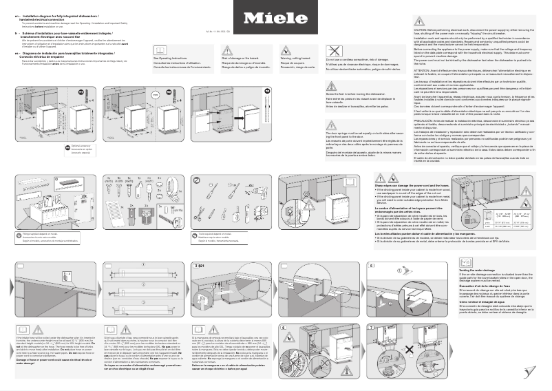 Page 1 de la notice Guide d'installation Miele G 7591 SCVi AutoDos