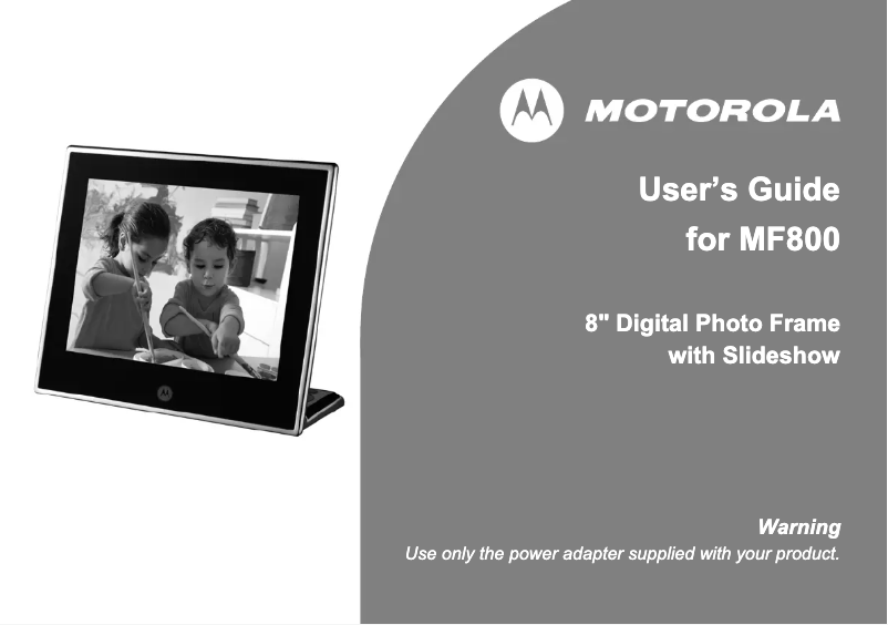 Image de la première page du manuel de l'appareil MF 800