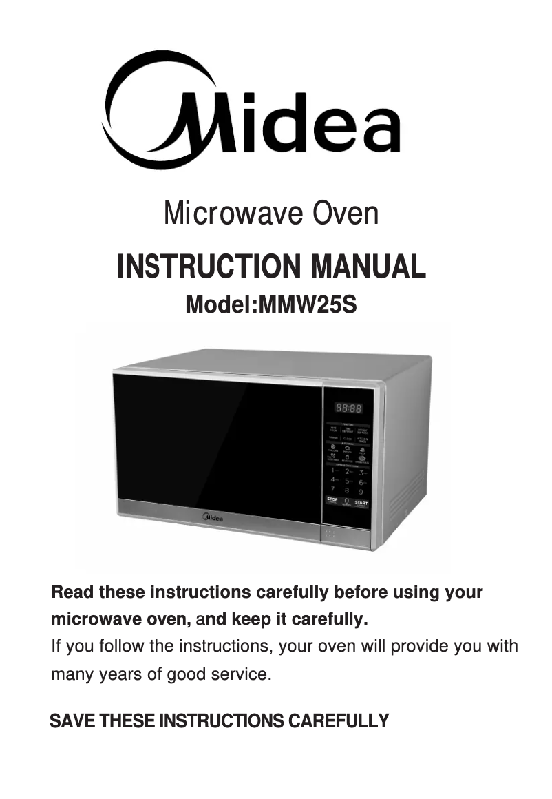Page 1 de la notice Manuel utilisateur Midea MMW25S