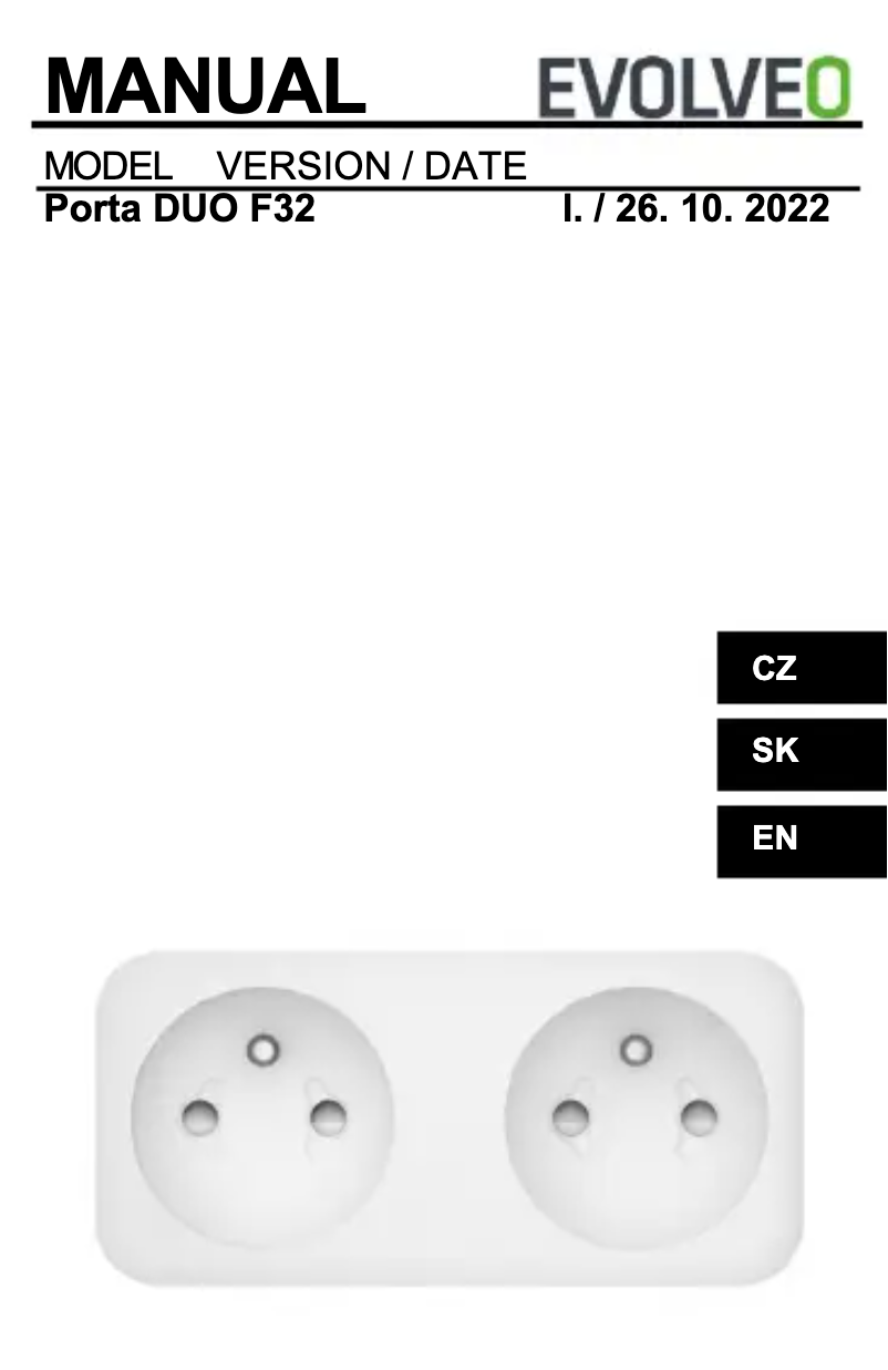 Image de la première page du manuel de l'appareil Porta DUO F32