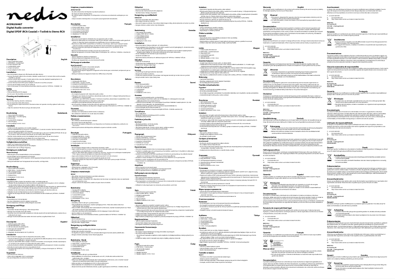 Image de la première page du manuel de l'appareil ACON2504AT