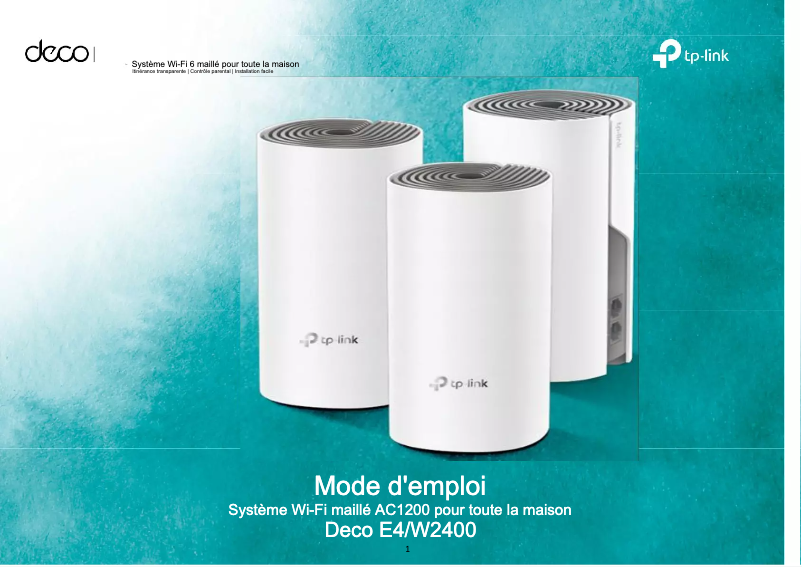 Image de la première page du manuel de l'appareil Deco E4