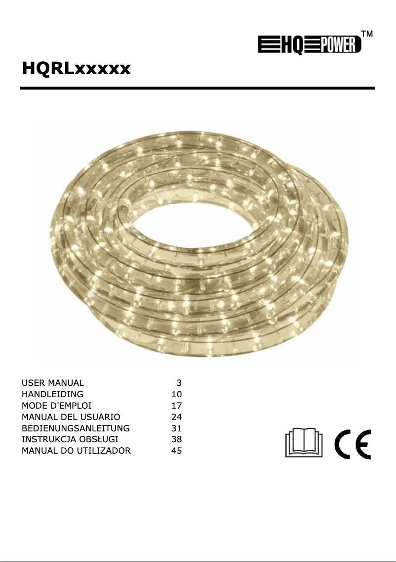 Page n°1 - Manuel utilisateur HQ Power HQRL99001