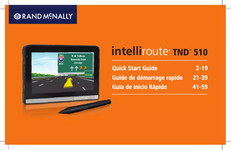 Page n°1 - Manuel utilisateur Rand McNally IntelliRoute TND 510