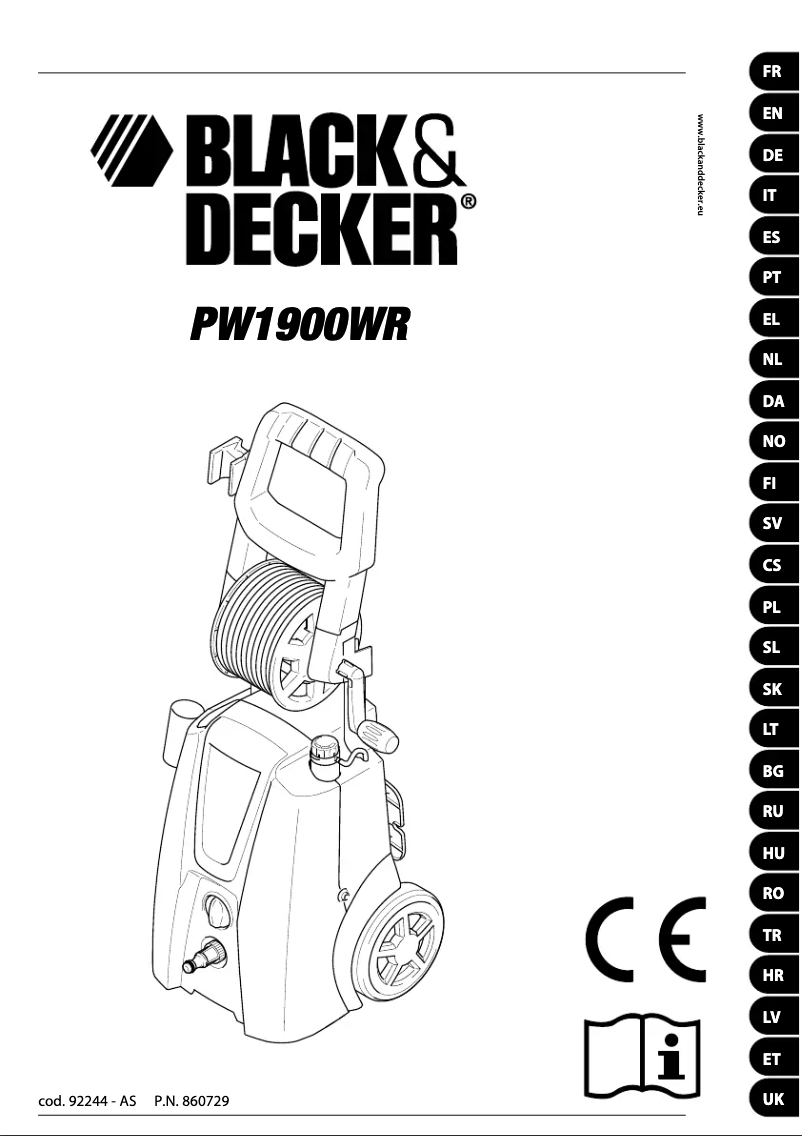 Image de la première page du manuel de l'appareil PW1900WR