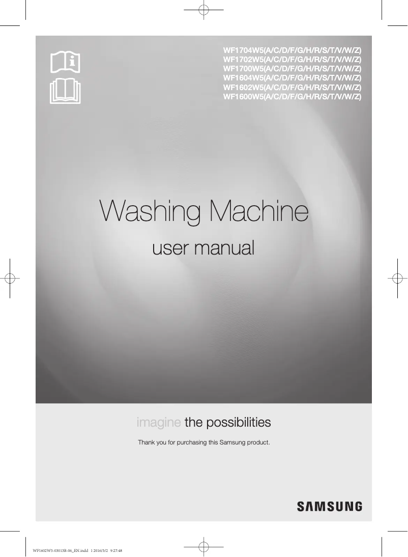 Page n°1 - Manuel utilisateur Samsung WF1600W5