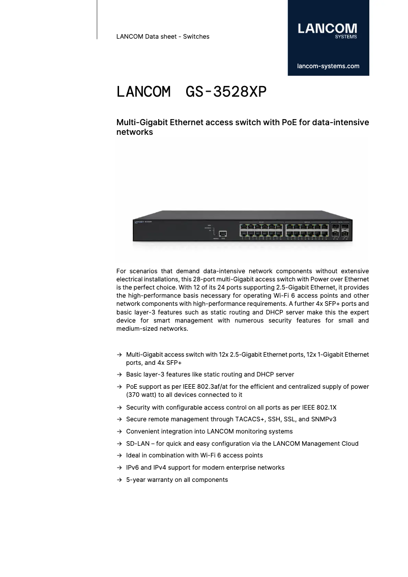 Image de la première page du manuel de l'appareil GS-3528XP