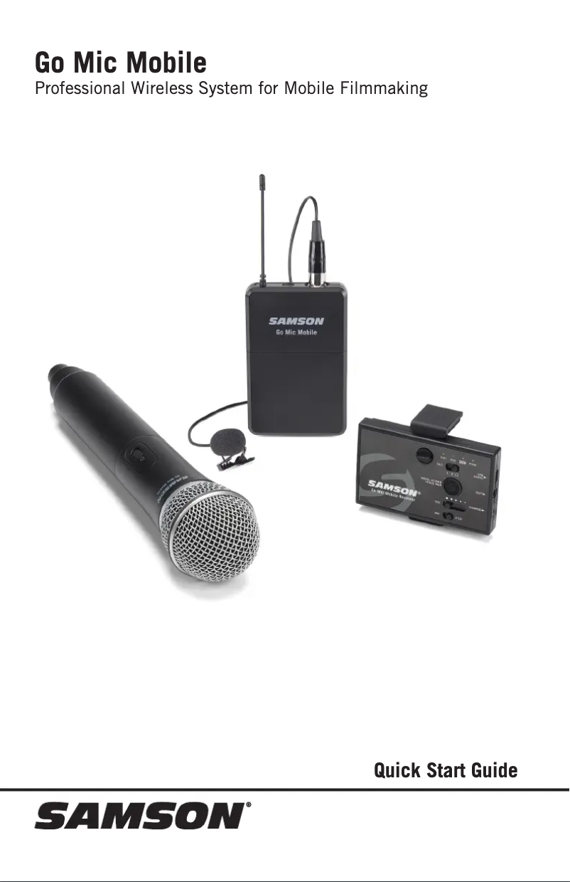 Image de la première page du manuel de l'appareil Go Mic Mobile HXD2