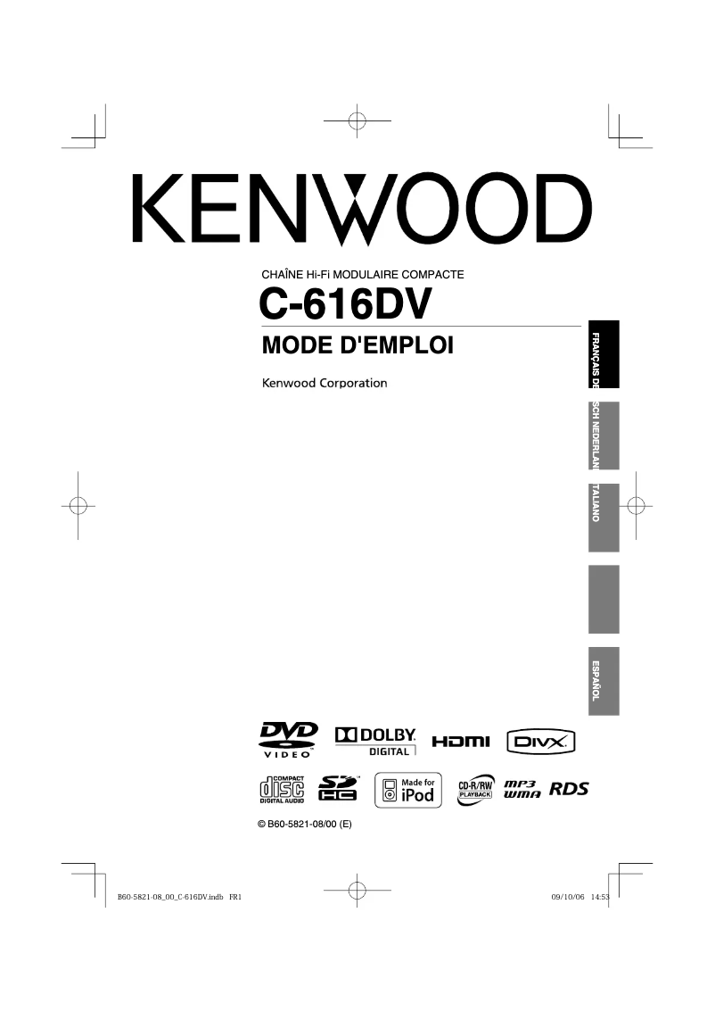 Page n°1 - Manuel utilisateur Kenwood C-616DV