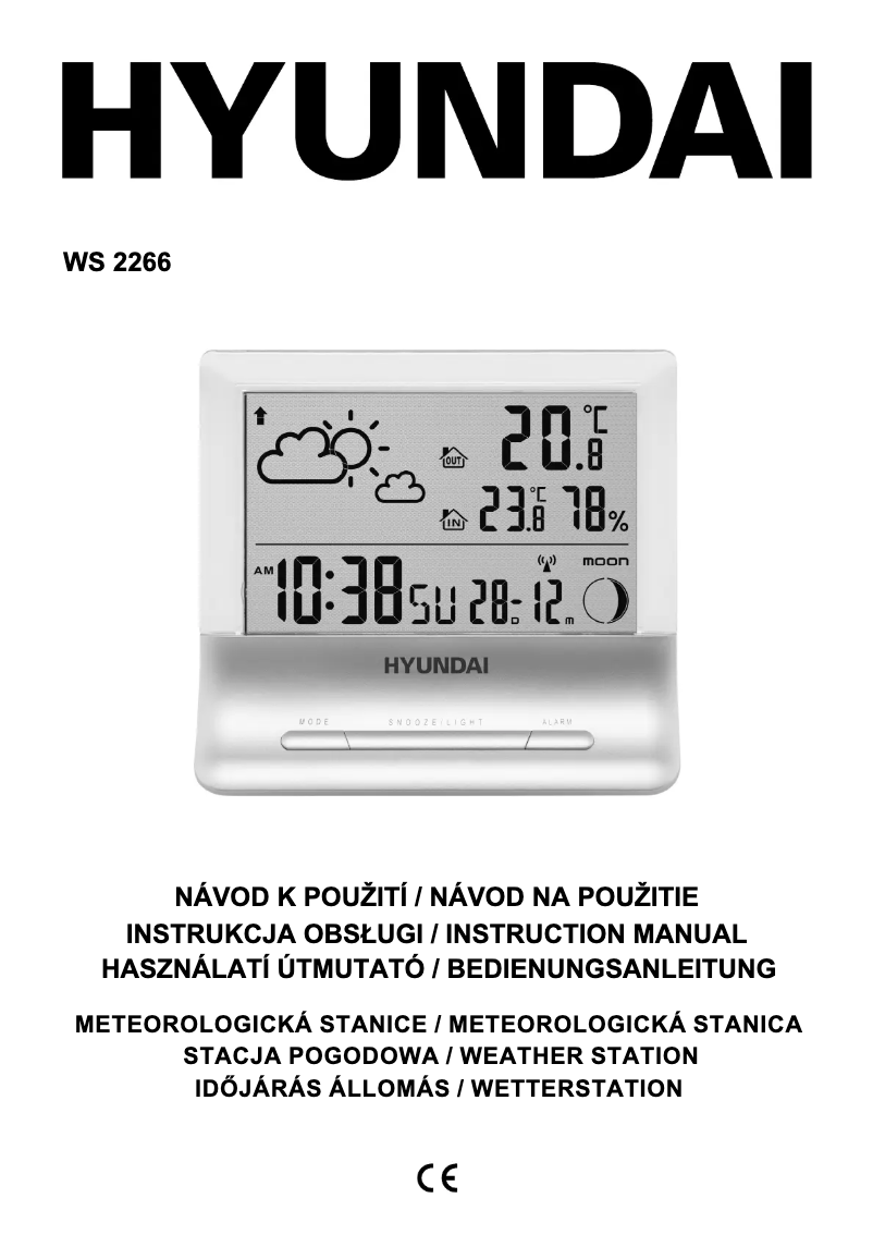 Page 1 de la notice Manuel utilisateur Hyundai WS 2266