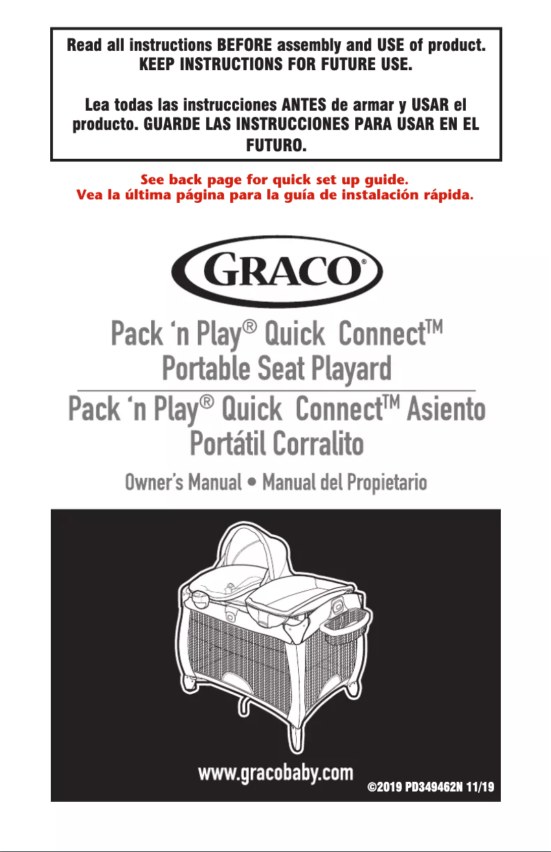 Image de la première page du manuel de l'appareil Pack 'n Play Quick Connect