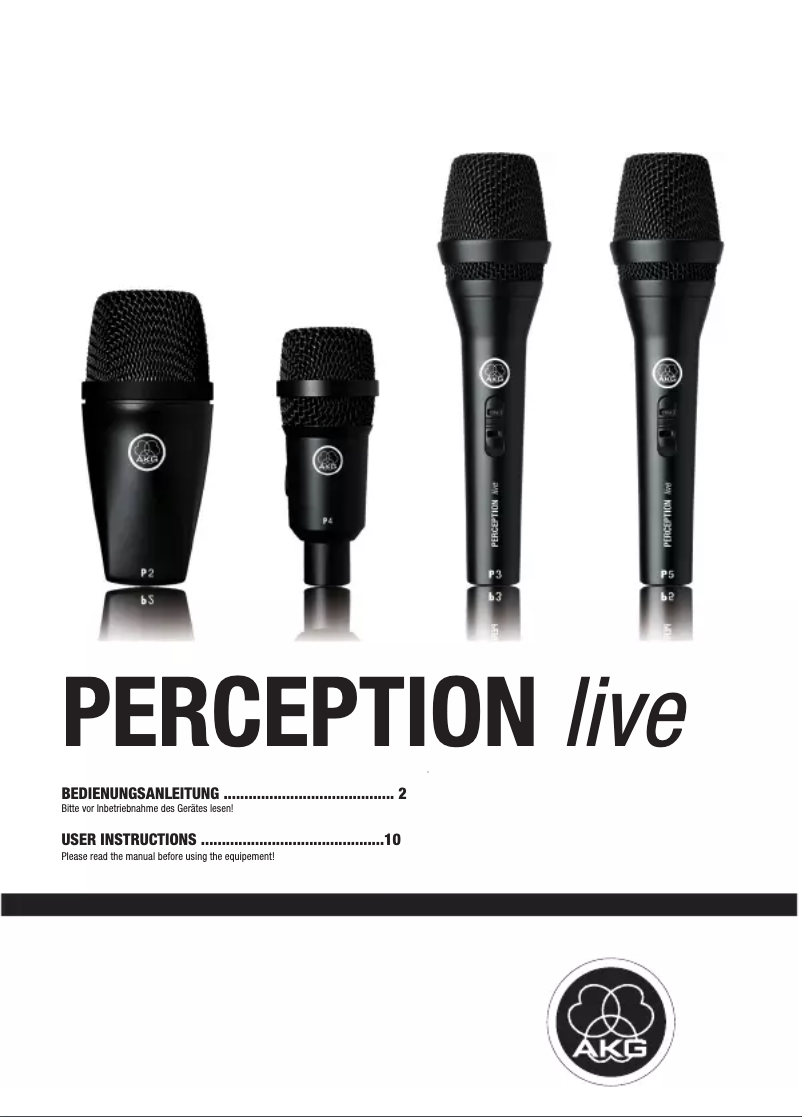 Image de la première page du manuel de l'appareil Perception Live P2