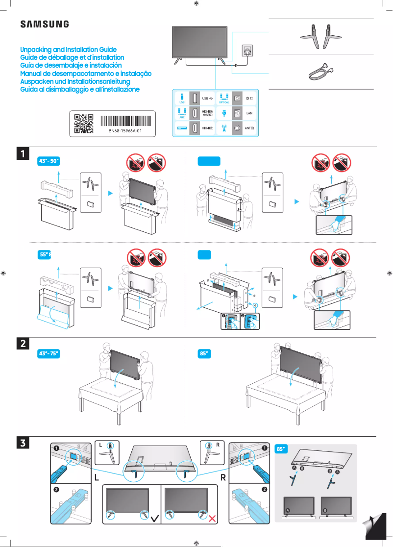 Imagen de la primera página del manual del dispositivo UN75CU7000P