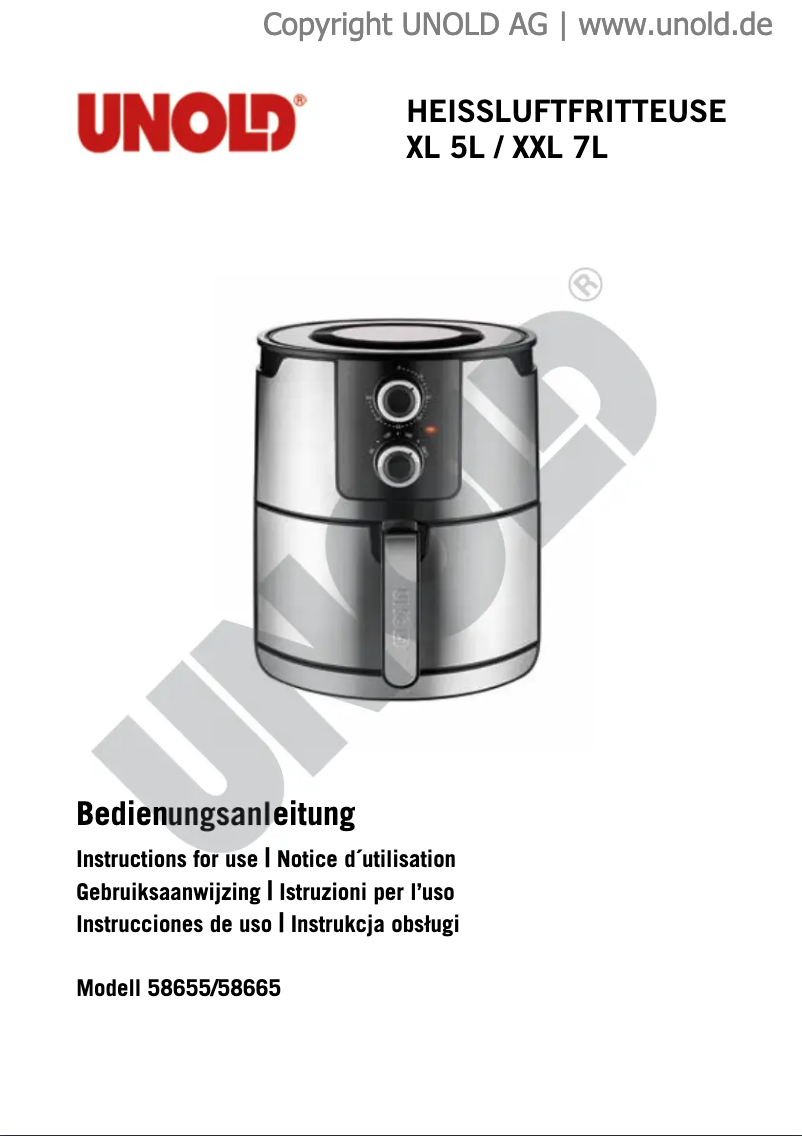 Page n°1 - Manuel utilisateur Unold 58655