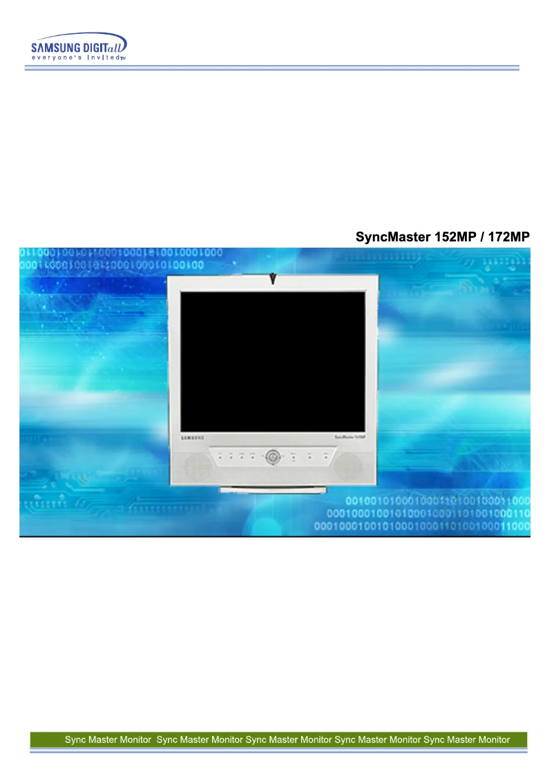 Image de la première page du manuel de l'appareil SyncMaster 152MP