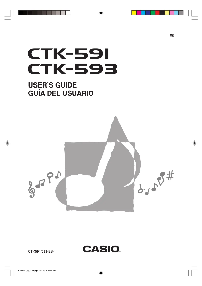 Image de la première page du manuel de l'appareil CTK-593