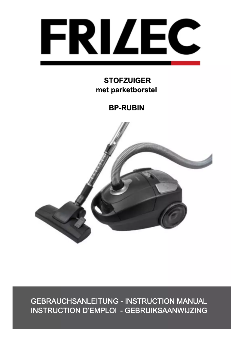 Page 1 de la notice Manuel utilisateur Frilec BP-Rubin