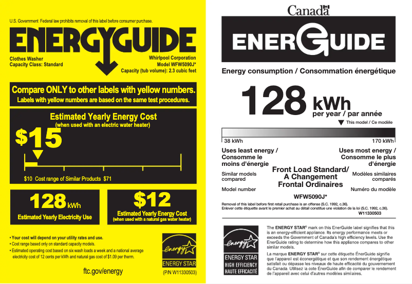 Imagen de la primera página del manual del dispositivo WFW5090JW