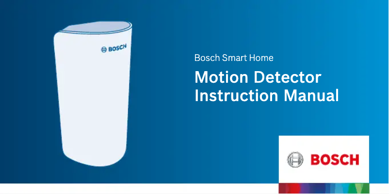 Page 1 de la notice Manuel utilisateur Bosch Smart Home Motion Detector