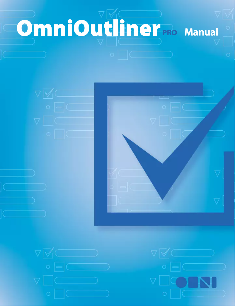 Image de la première page du manuel de l'appareil OmniOutliner