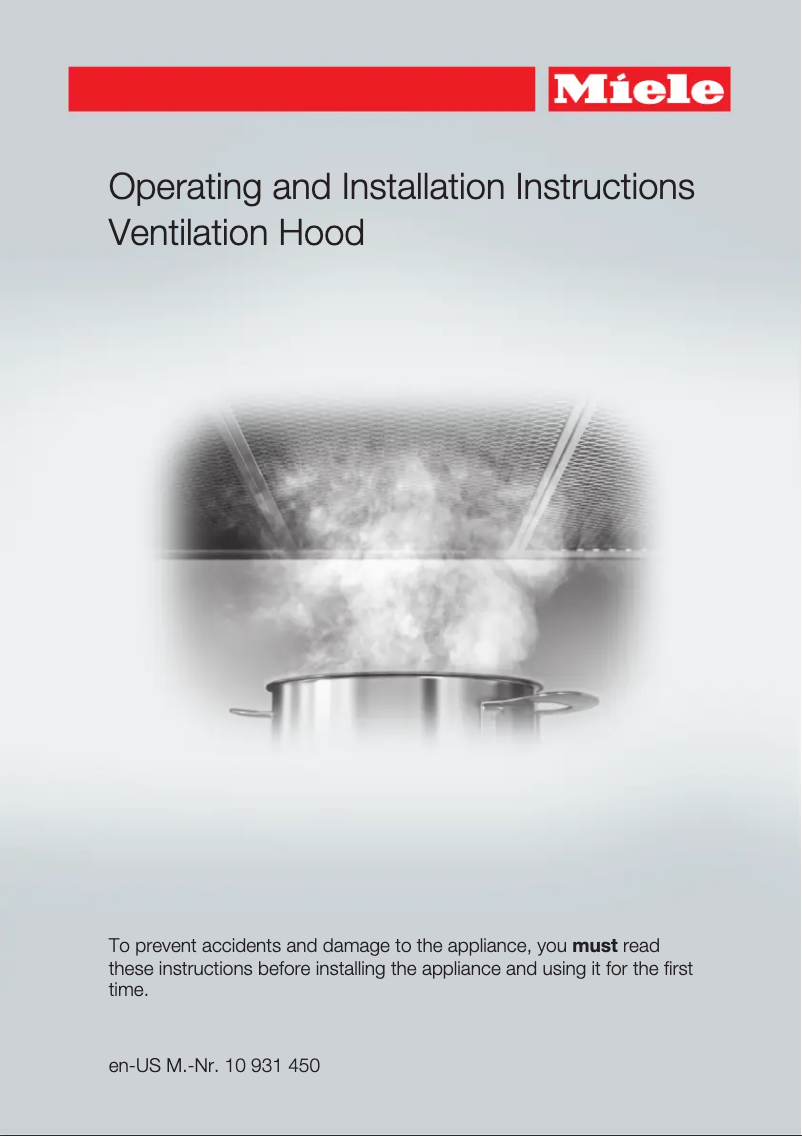 Page n°1 - Guide d'installation Miele DA 6698 D Puristic