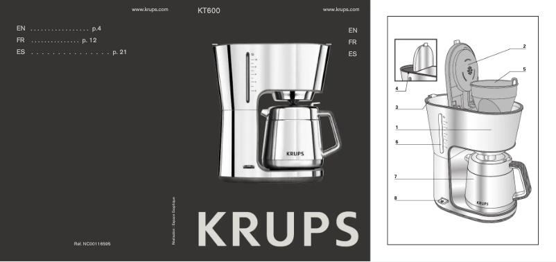 Page n°1 - Manuel utilisateur Krups KT600