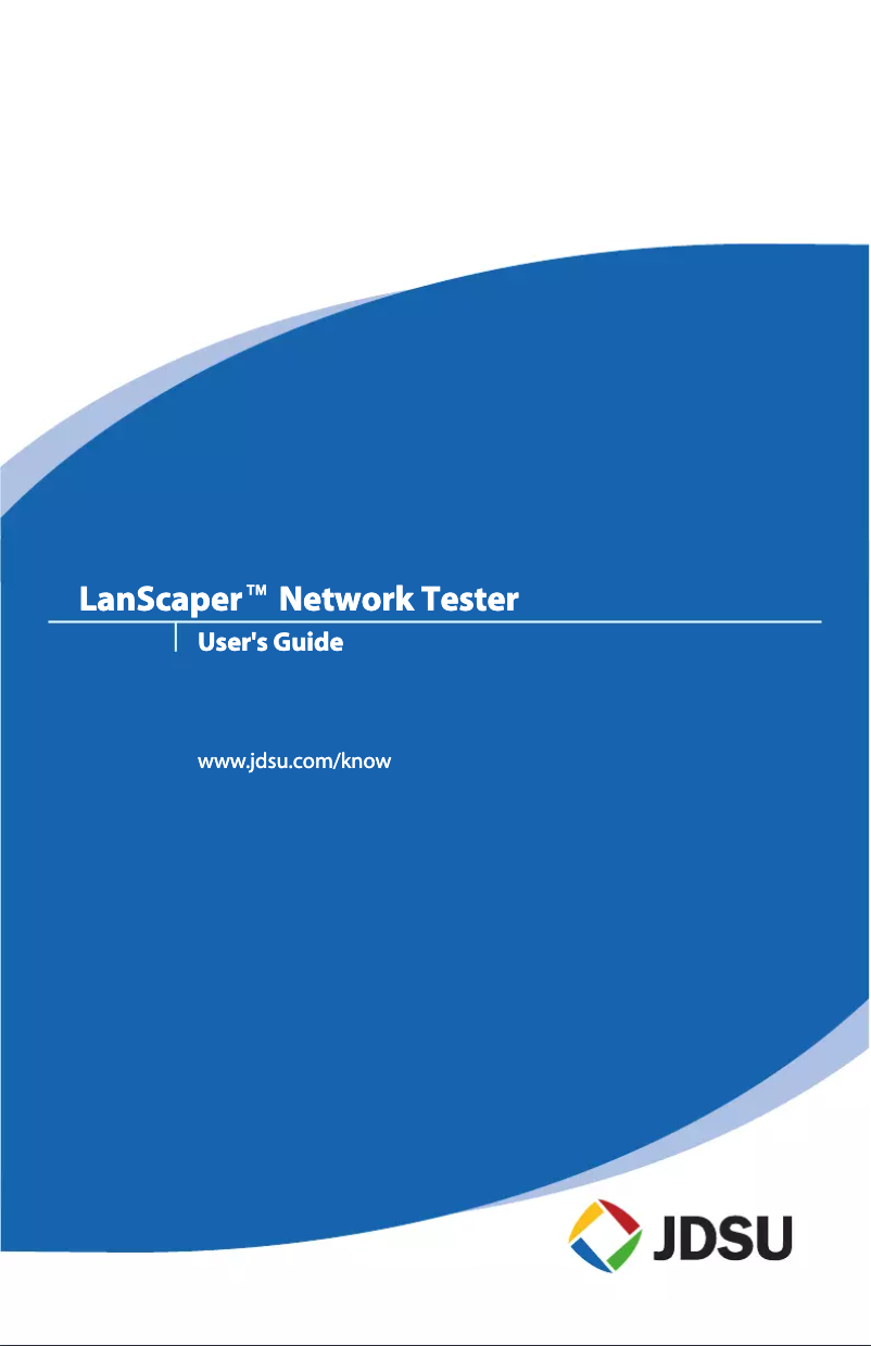 Page n°1 - Manuel utilisateur JDSU NT700