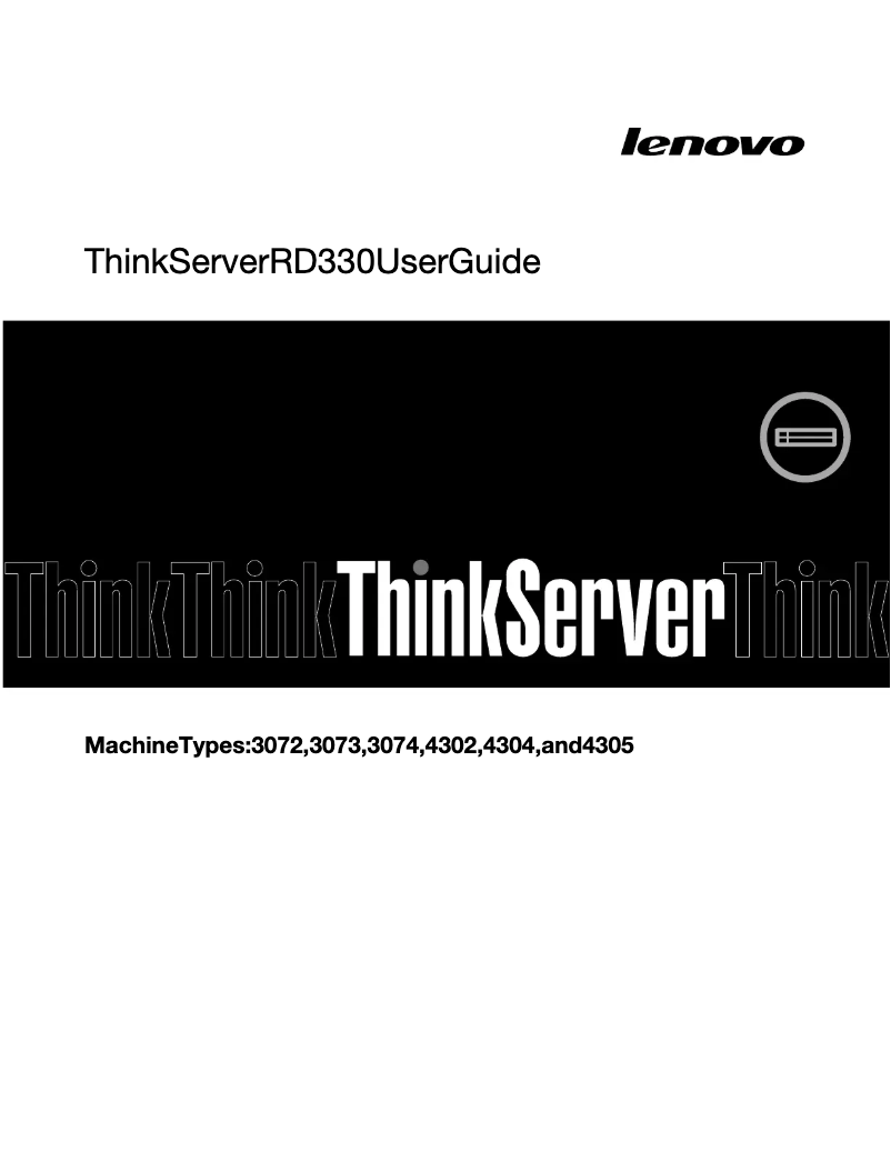 Page 1 de la notice Manuel utilisateur Lenovo ThinkServer RD330