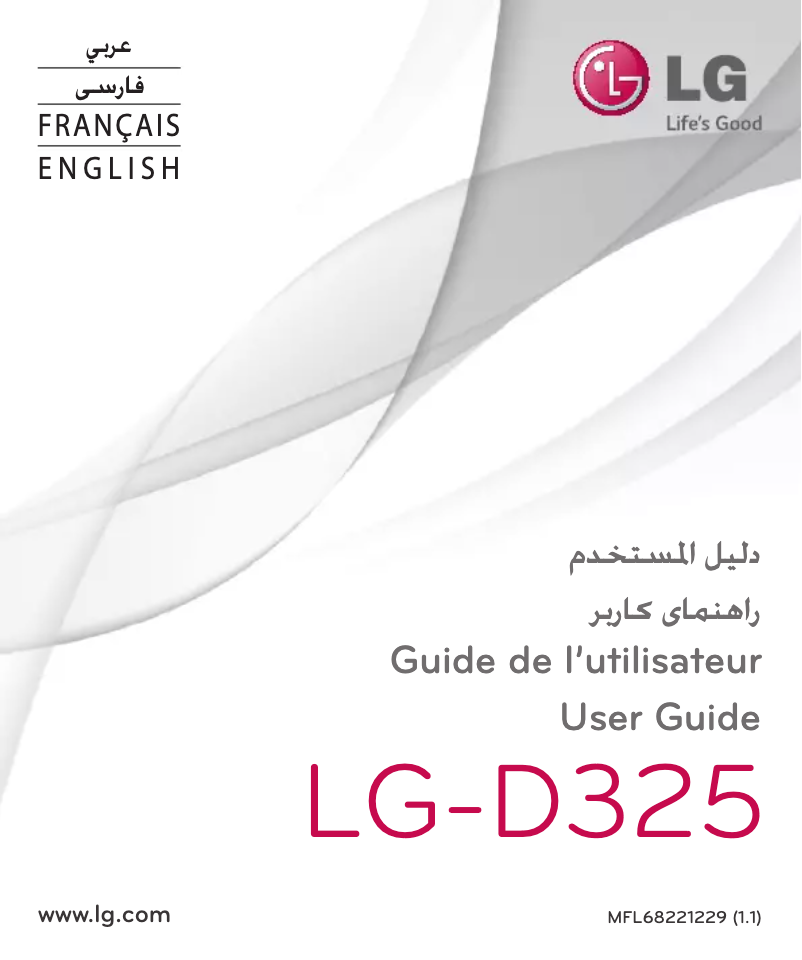 Image de la première page du manuel de l'appareil L70 D325