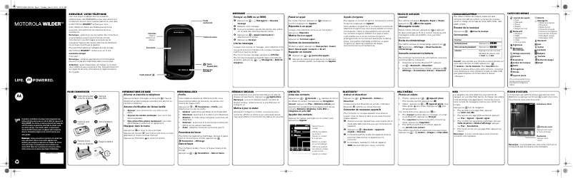 Page n°1 - Manuel utilisateur Motorola Wilder EX130