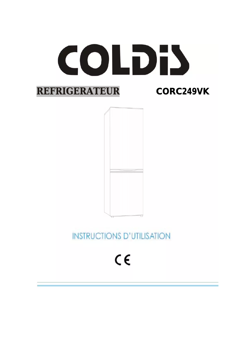 Page n°1 - Manuel utilisateur Coldis CORC249VK