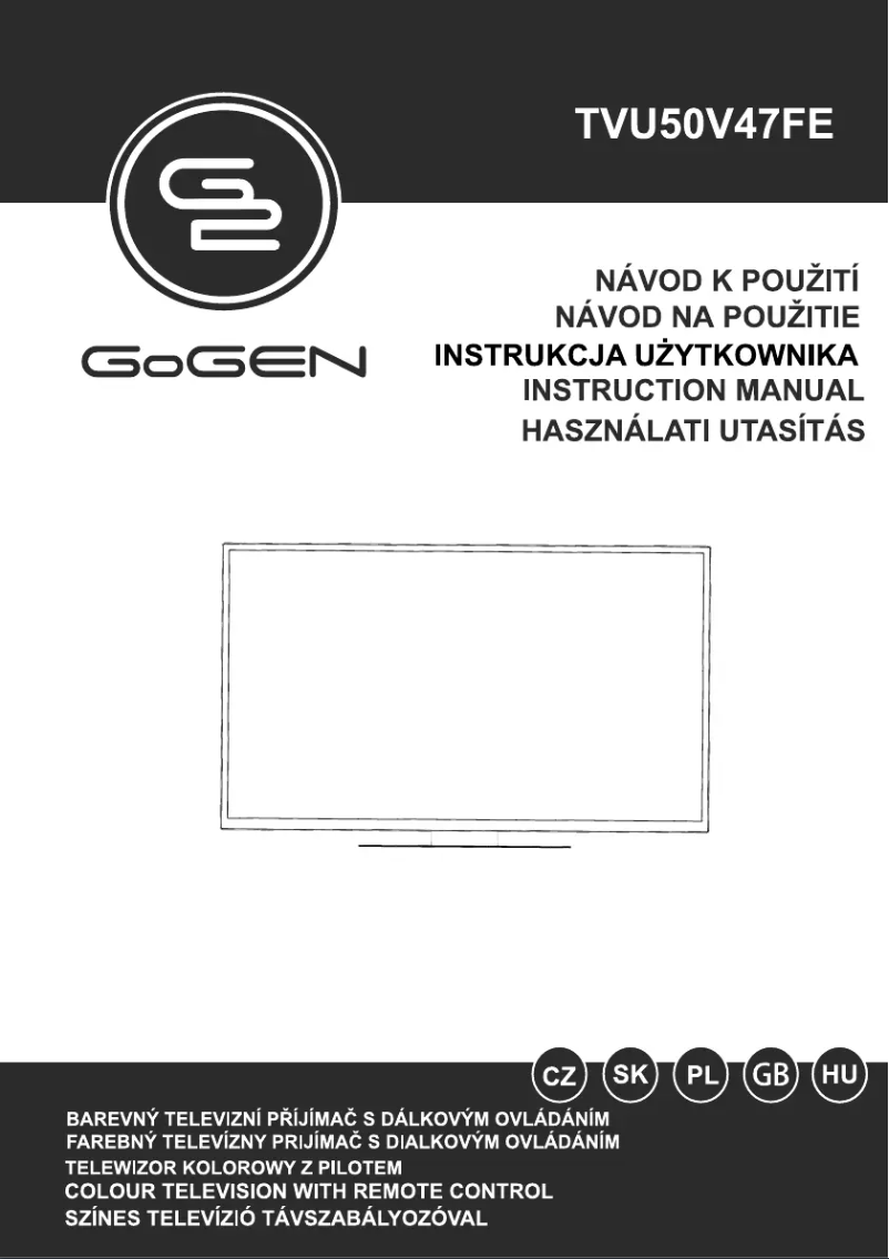 Page n°1 - Manuel utilisateur GoGen TVU50V47FE