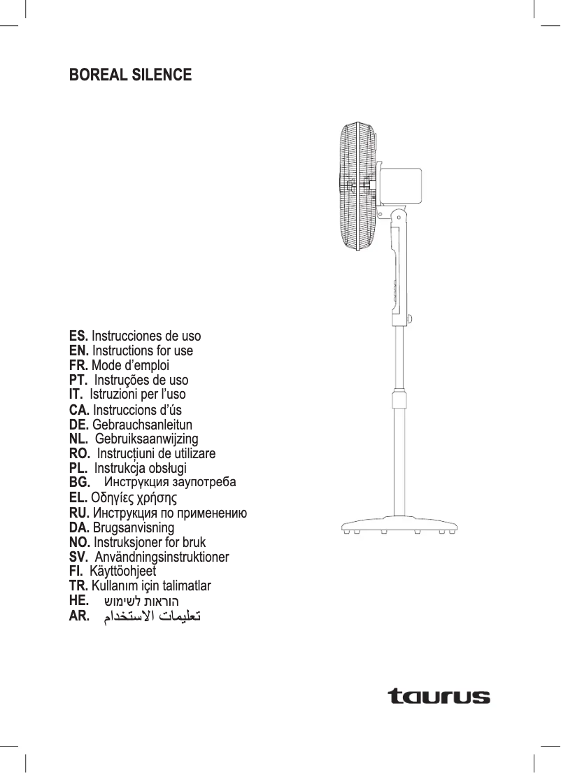 Image de la première page du manuel de l'appareil Boreal 16CR Silence