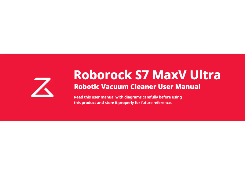 Page n°1 - Manuel utilisateur Roborock S7 MaxV