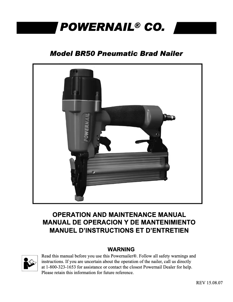Image de la première page du manuel de l'appareil BR50