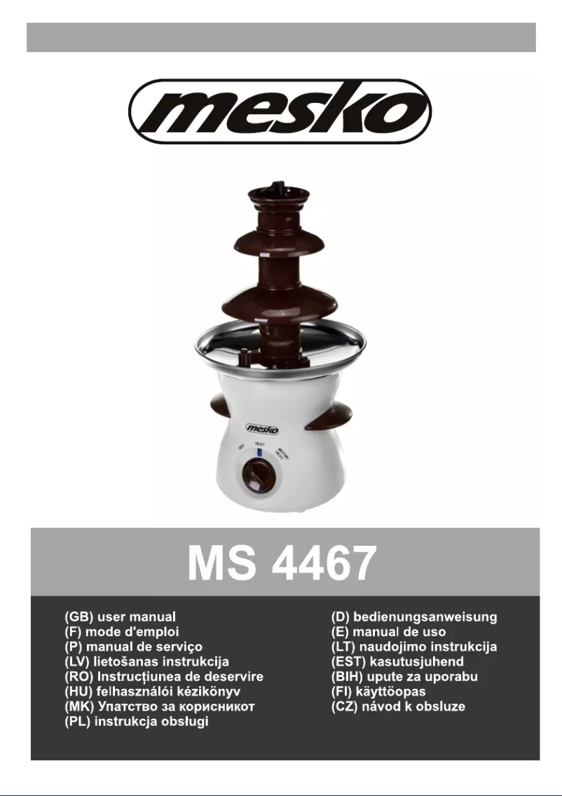 Page 1 de la notice Manuel utilisateur Mesko MS 4467