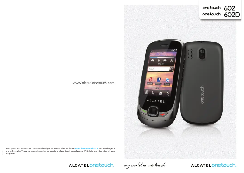 Page 1 de la notice Manuel utilisateur Alcatel One Touch 602