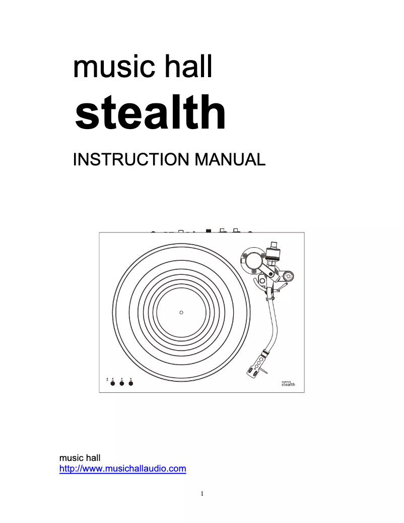 Image de la première page du manuel de l'appareil Stealth