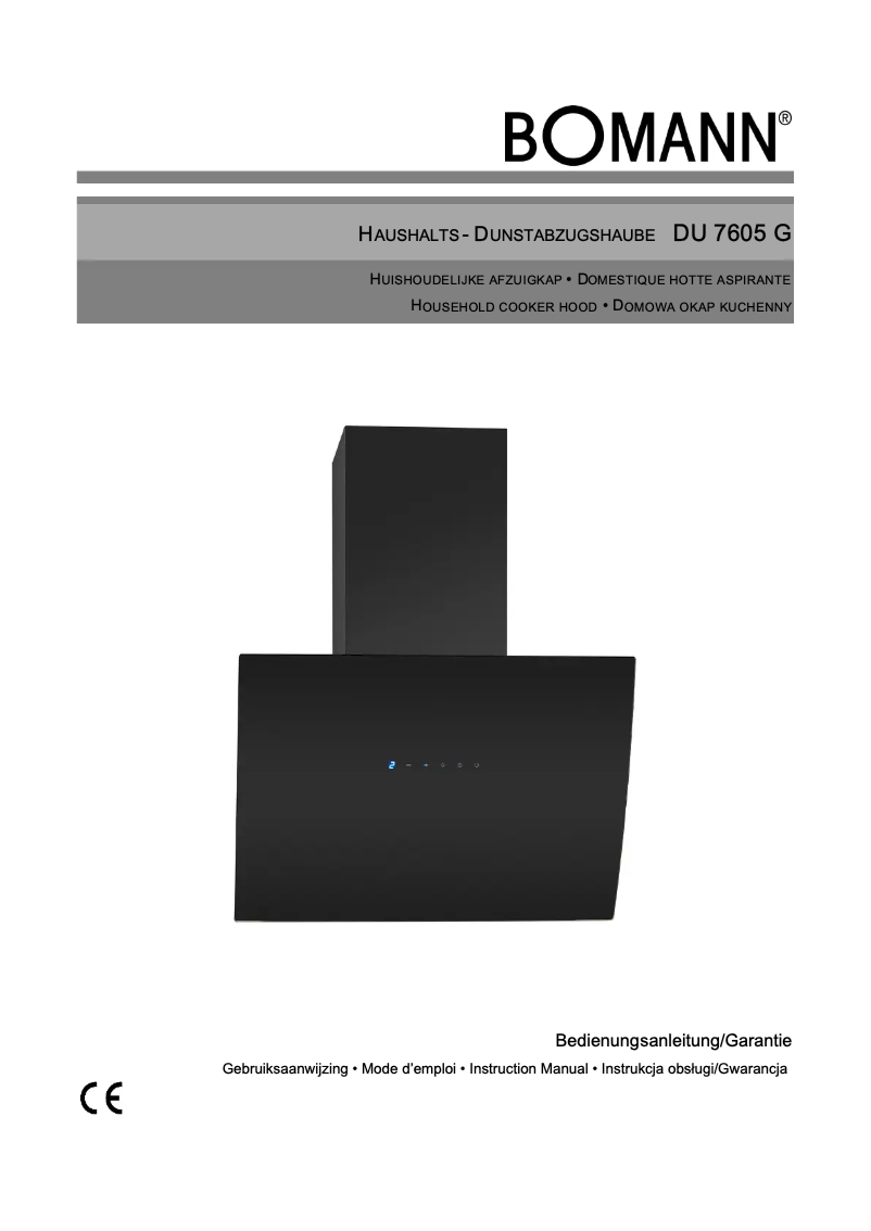 Image de la première page du manuel de l'appareil DU 7605 G