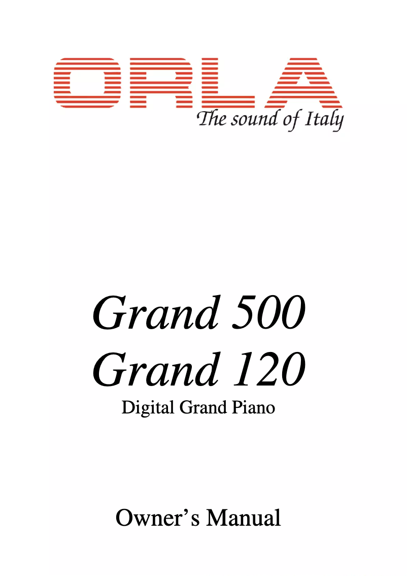 Image de la première page du manuel de l'appareil Grand 120