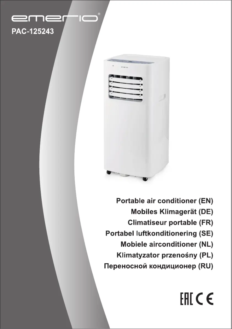 Page 1 de la notice Manuel utilisateur Emerio PAC-125243