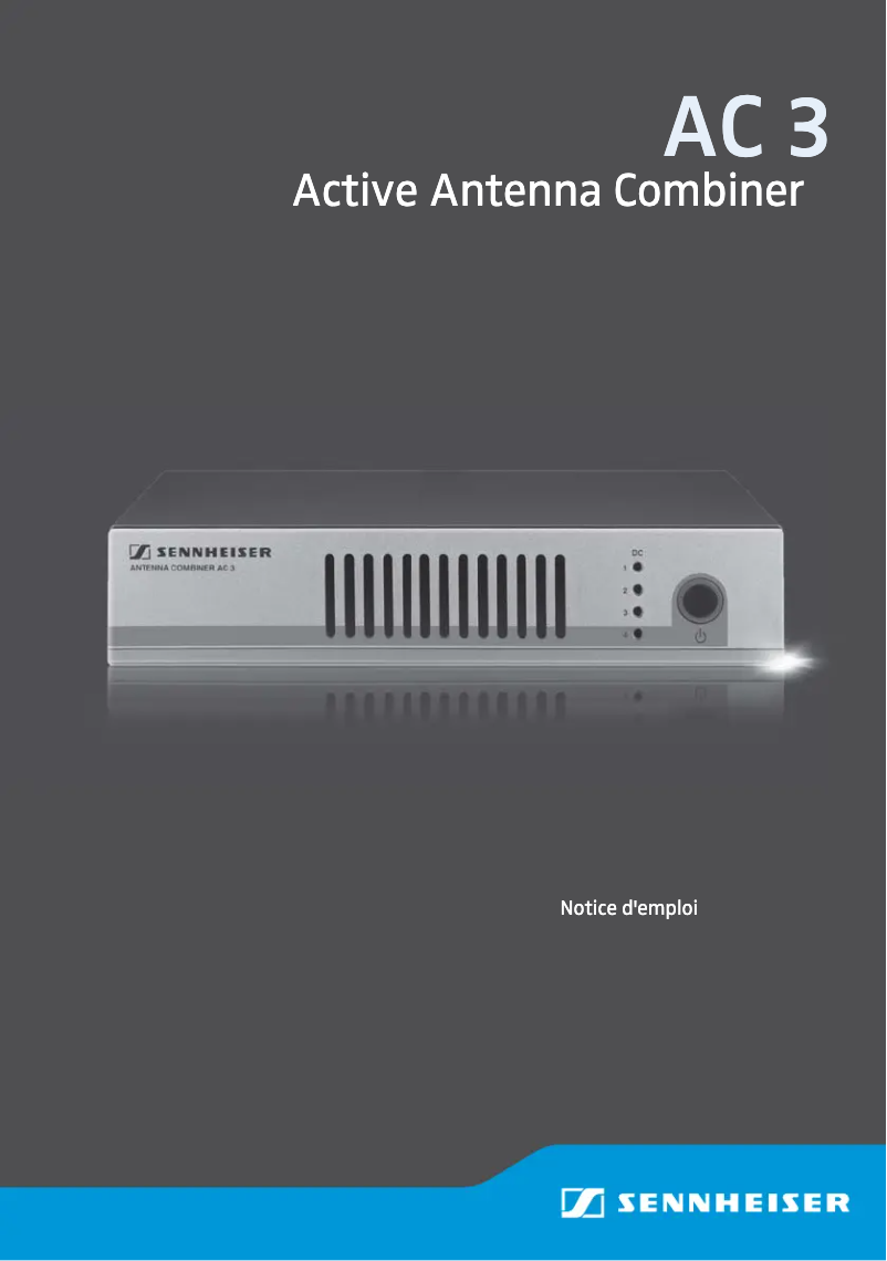 Image de la première page du manuel de l'appareil AC 3