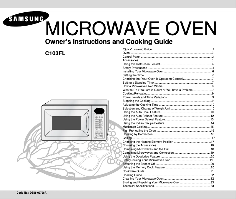 Page 1 de la notice Manuel utilisateur Samsung C103FL