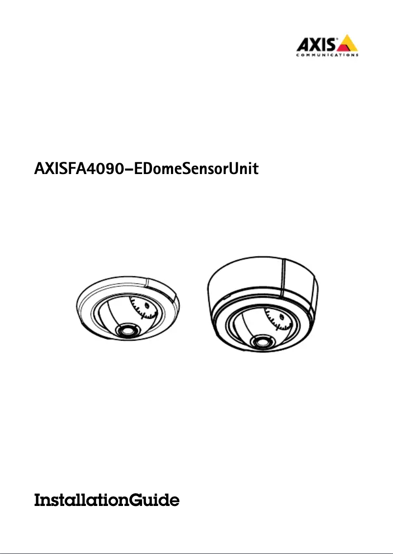 Page 1 de la notice Manuel utilisateur Axis FA4090-E