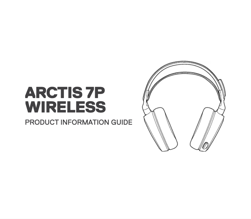 Image de la première page du manuel de l'appareil Arctis 7P Wireless