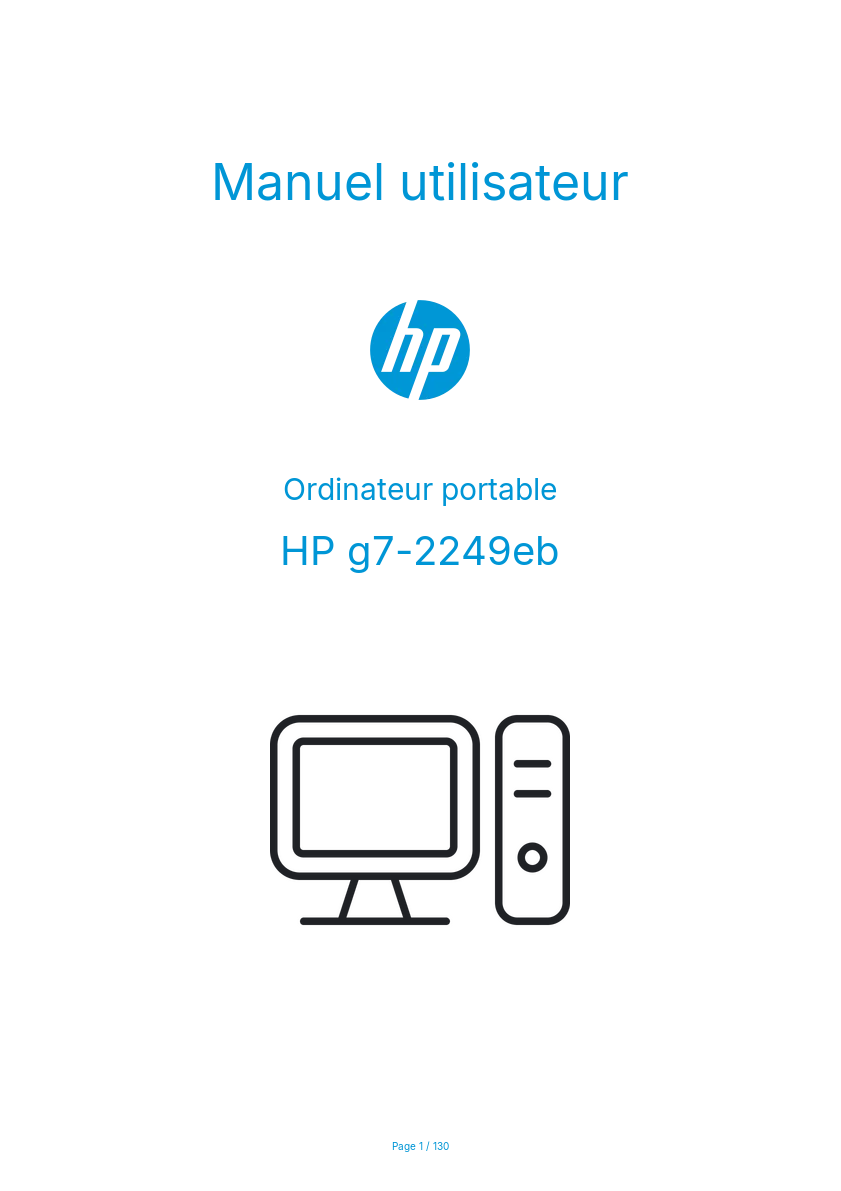 Page n°1 - Manuel utilisateur HP g7-2249eb