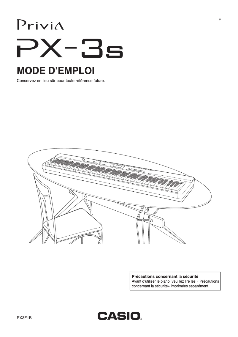 Image de la première page du manuel de l'appareil PX-3S