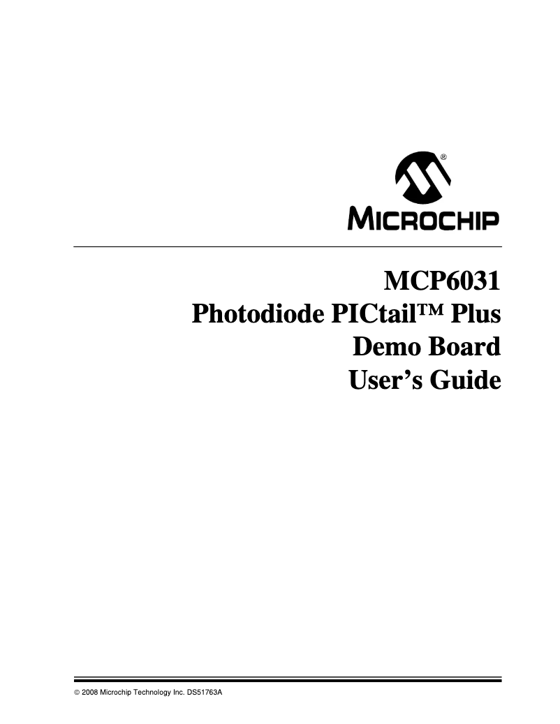 Página 1 del manual Manual de usuario Microchip MCP6031