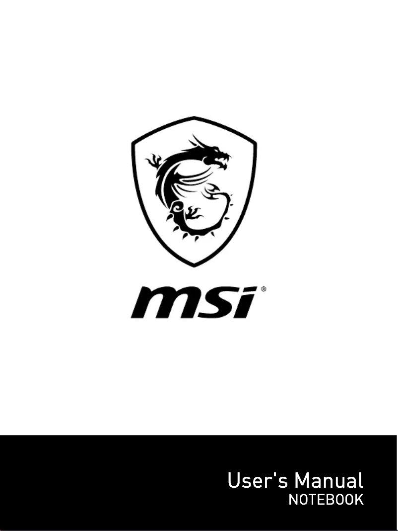 Page 1 de la notice Manuel utilisateur MSI GL75 9SDK