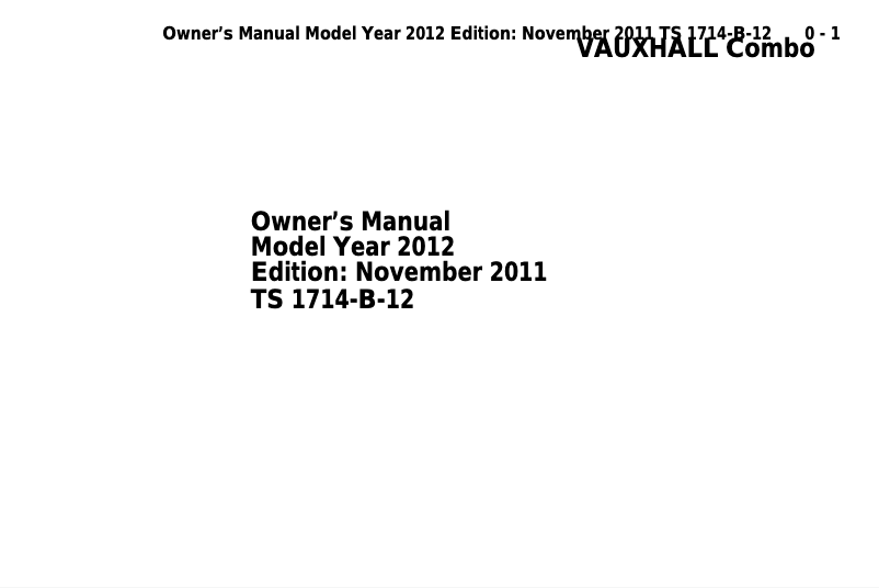 Imagen de la primera página del manual del dispositivo Combo (2011)